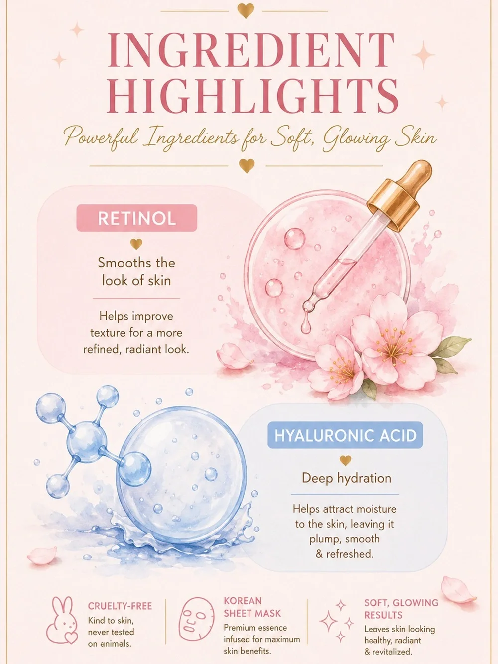 The Crème Shop Beary Soft Skin Sheet Mask | Retinol + Hyaluronic Acid